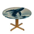 thumbnail image 3 of WYYP Whale Ocean Movement Round Tablecloth 100% Polyester Fiber Table Cover White, 3 of 8