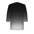 thumbnail image 7 of Sexlip Women Gradient Knit Cardigan Three Quarter Sleeve Open Front Lightweight Sweater Jacket With Side Pockets Relaxed Fit Casual Cover Up Black XL, 7 of 7