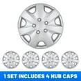 thumbnail image 2 of 4Pcs/set Wheel Rims Cover Hubcaps ,14 Inch Universal Snap On Car Truck SUV Wheel Covers PP Material （14-Inch, Silver), 2 of 9