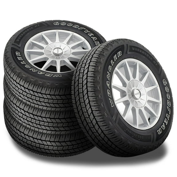 4 Goodyear Wrangler Workhorse HT OWL 265/70R18 116T All Season 60K MILE Warranty 116075652 / 265/70/18 / 2657018