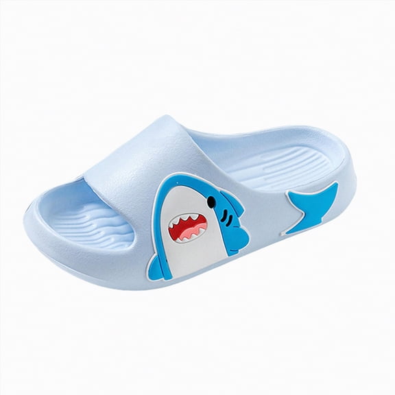 kpoplk Big Kids Cloud slides,Boys Girls Slides Non-slip Summer Beach Pool Shoes Toddler Cartoon Slides Sandals Indoor&Outdoor Garden Slippers Shower Shoes(Blue,13.5)