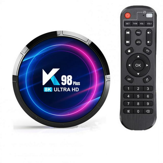 K98 Plus Lecteur Multimédia Intelligent pour la Maison Ultra HD Double Wifi 8k Télévision Intelligente Box pour Android 13.0 Top Box Prise US 4+64 Go