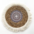 thumbnail image 1 of Flmtop 1PC Round Coasters Stain-Proof and Heat-Resistant Coasters Soft Straw Braided Bohemian Mats Dining Coasters Thickened Table Protection Placemats for Restaurants Bars Kitchens, 1 of 10