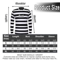 thumbnail image 2 of Forfamy Robber Costume Set Burglar Thief Accessories Black & White Striped T-Shirt Black Eye Mask Swag Bag for Criminal Halloween Carnival Party Cosplay, 2 of 7