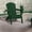 Dark Green, variant on Greforg Folding Adirondack Chairs, Weather-Resistant HDPE Lawn oversize 0utdoor Chairs with Cup Holder for Garden,Orange