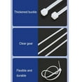 thumbnail image 4 of facefd 100Pcs Self-locking Nylon Cable Tie Wire Buckle Industrial Set Adjustable Organizer Ring Binding Zip Home Tools White/L, 4 of 5