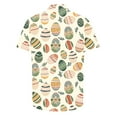 thumbnail image 4 of JURANMO Hawaiian shirt for Men Short Sleeve Button Down Blouse Easter Bunny Egg Print Beach Aloha Shirts Summer Vacation Tops White S Vacation Sales, 4 of 6
