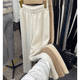 thumbnail image 1 of Pantalones acampanados de punto de visón grueso para mujer, holgados, drapeados, de pierna recta, para otoño e invierno, para adelgazar, 1 of 4