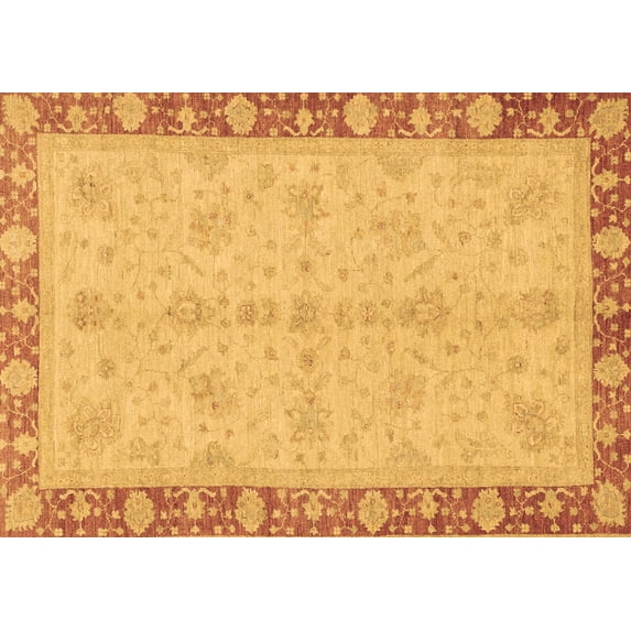 Ahgly Company Indoor Rectangle Abstract Brown Modern Area Rugs, 2' x 5'