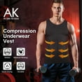 thumbnail image 3 of Arjen Kroos Mens Compression Shirt Slimming Muscle Tank Top Shapewear Body Shaper Undershirts for men, 3 of 12