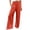 Orange, variant on Linen Pants Women Linen High Waist Summer Beach Travel Vacation Wide Leg Sweatpants Women Beige L
