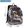 thumbnail image 2 of FORMRS Unisex School Backpack 17" Student Travel Bag with Laptop Compartment, Beige Astronaut, 2 of 7