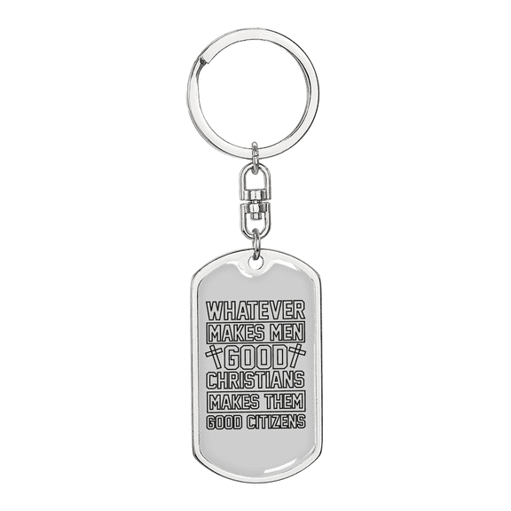 Good Citizens Stainless Steel or 18k Gold Premium Swivel Dog Tag Keychain