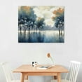 thumbnail image 2 of GOSMITH Framed Forest Canvas Wall Art - Indigo Blue Foggy Abstract Trees Pictures for Wall Decor Nature Canvas Painting Modern Printing Artwork for Living Room Bedroom Home Office Wall Decoration., 2 of 4