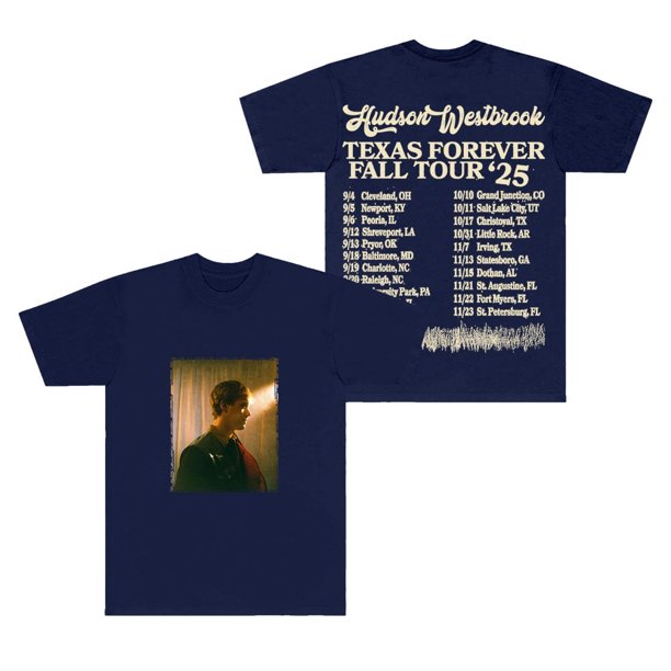 Hudson Westbrook Texas Forever Camisetas 2025 Tour Merch Mujeres Hombres Moda Camiseta de manga corta
