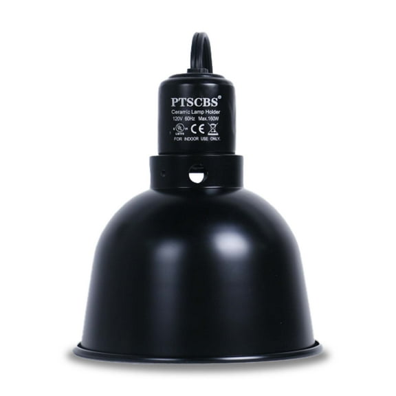 Reptile Light Fixture,Max 160 Watt - Standard 5.5 Inch - 3mm Thickness Dome Shade, Suitable for Reptile Basking Bulb Lamp/Heat Lamp/Ceramic Heater E26