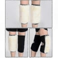 thumbnail image 2 of Women's Knee Sleeves, Thick Fleece-Lined Gray Wool Pair for Comfort and Warmth, 2 of 5