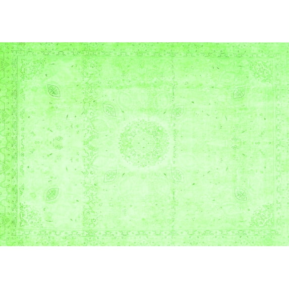 Ahgly Company Indoor Rectangle Persian Green Traditional Area Rugs, 5' x 8'