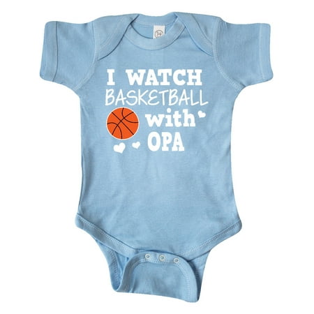 

Inktastic I Watch Basketball with Opa Gift Baby Boy Bodysuit