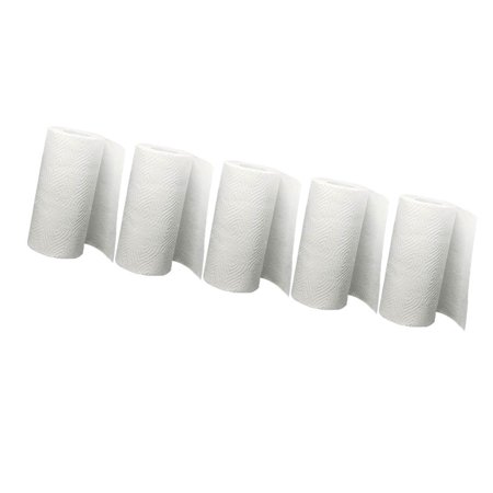 unbranded 5 Rolls Kitchen Paper Towel Water Oil Absorption Papers Household Paper Tissue for Home Daily Use (White)