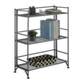 thumbnail image 3 of Xtra Storage Three-Tier Wide Folding Metal Shelf with Textured Gray Metal Frame, 3 of 8