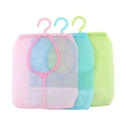 Yosoo 3pcs Colorful Hanging Mesh Bag, Bathroom Shower Storage Organizer Set Hamper Bag Closet Rack Clothes Clip Collection Bag Laundry Basket