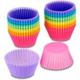 thumbnail image 1 of TEEHON Reusable Silicone Baking Cups, Muffin Liners - Pack of 12, Multicolor, 1 of 7