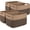 Brown & Black, variant on 4 Pack Storage Baskets for Organizing, Basket for Shelves with Handle, Woven Baskets for Storage Toys, Towels, Books, Cotton Rope Basket 13" L x 9 " W x 7.8 " H, Olive Green & White