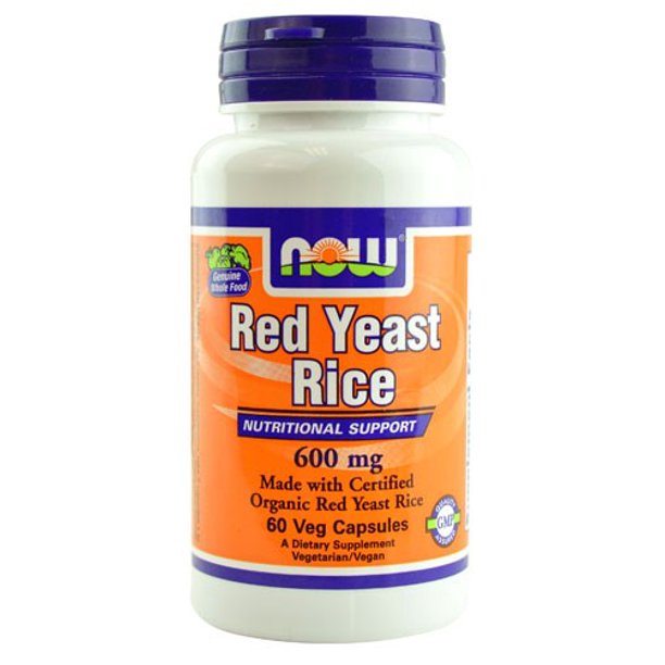 NOW Foods Vegetarian Red Yeast Rice Nutritional Support, 600mg, 60 Ct