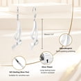 thumbnail image 3 of Pendientes ALEXCRAFT de plata de ley 925 con borlas retorcidas para mujer, 3 of 8