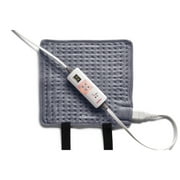 Sunbeam XpressHeat Wrapping Heat Pad with Fastening Straps, 6 Heat Settings, 2-Hour Auto-Off, Slate Grey