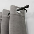 thumbnail image 3 of Lumi Single Curtain Rod Brushed Nickel/ Black- End Cap finials 3/4" Dia. 66"-120" L - Brushed Nickel, 3 of 5
