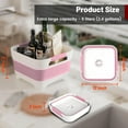 thumbnail image 2 of 2.4 Gal Collapsbile Wash Basin with Drian Plug,9L Dish Pan for Soaking Baby Bottles,Portable Sink, Multiuse Foldable Bucket,Ice Beverage Tubs for Camping, Vegetable Washing, RV (Pink), 2 of 15