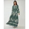 thumbnail image 5 of Printed Long Sleeve Viscose Maxi Dress, 5 of 7