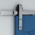 thumbnail image 1 of Barn Strap Style Sliding Door Hardware Track Set, Fits Doors up to 36 Inches, Satin Stainless Steel by Stone Harbor Hardware, 1 of 2