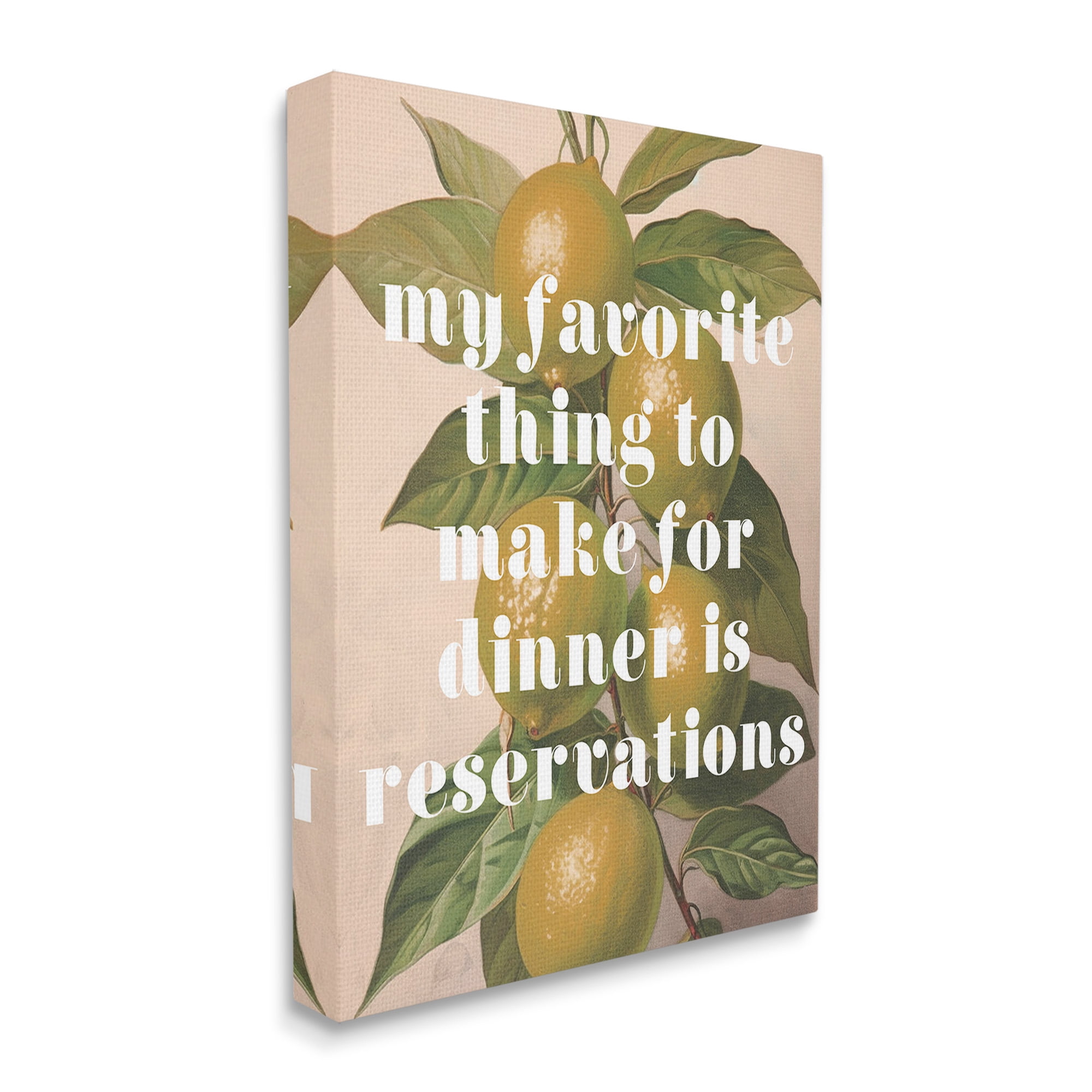 Stupell Industries Funny Dinner Reservations Food & Beverage Painting Gallery Wrapped Canvas Art Print Wall Art, 16 x 20