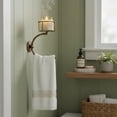 thumbnail image 5 of ABPETE C-Shaped Towel Ring with Top Storage Basket – Unique Space-Saving Wall Mount Holder for Towels, Candles, Plants & Toiletries, Decorative Metal Accent for Bathroom or Kitchen, 5 of 8