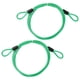 thumbnail image 1 of Cable de Seguridad Uxcell con Asas [2Pcs] - 3.28ft / 39.4 Pulgadas Cable de Seguridad para Candado de Equipaje de Acero Inoxidable para Bicicletas y Equipaje - [Verde], 1 of 6