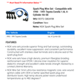 thumbnail image 2 of Spark Plug Wire Set - Compatible with 1990 - 1991 Toyota Corolla 1.6L 4-Cylinder 4A-GE, 2 of 2
