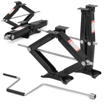 Magshion 2.5 Ton Scissor Jack Set of 4, 5000lbs Heavy Duty Car Jack Lift Kit with Handle, RV Trailer Stabilizer Leveling Scissor Jacks Set, Black