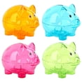 thumbnail image 4 of Cute Piggy Bank for Kids, Cartoon Coin Bank, Decorative Pig Money Box, Birthday Gift for Children, Small Size, Multicolored PP, 4 of 6