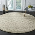 thumbnail image 3 of SAFAVIEH Arizona Teagan Geometric Striped Shag Area Rug, Ivory/Beige, 8' x 10', 3 of 10