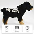 thumbnail image 4 of Halloween Skeleton Dog Costumes Clothes Pet Jumpsuit for Small Medium Dogs, 4 of 9