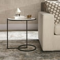 thumbnail image 3 of Uttermost Twofold White Marble Accent Table, 3 of 7