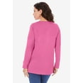 thumbnail image 4 of Roaman's Women's Plus Size Long-Sleeve Crewneck Ultimate Tee, 4 of 6