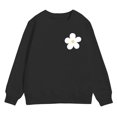 thumbnail image 4 of Gubotare Toddler Sweatshirt Plain Toddler Girl Sweatshirt Crewneck Clothes Outfit for Baby Girls Size 4T (Black,4 Years), 4 of 4