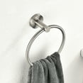 thumbnail image 4 of 5 Piece Bathroom Towel Rack - Wall Mount, Brushed Nickel Design, Aluminium, Modern Look, Rust, Multifunctional, Easy Installation Process 5 For Mount Aluminium Material, Multipurpose Bath, Bedroom,, 4 of 5