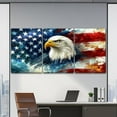 thumbnail image 4 of Hieng American Flag Canvas Wall Art Decor,Patriotic Canvas Printing Art work Vintage Rustic Design,Wall Decor Living Room,Office,Bathroom（Only canvas）, 4 of 6