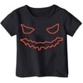 thumbnail image 4 of Ulitacool Girls Tops Halloween O Neck Graphic Prints Short Sleeve Hallowma Tee 8-9 Years Black, 4 of 4