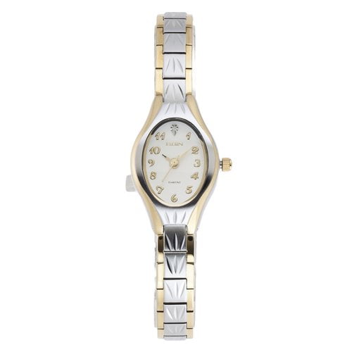 Elgin - Ladies' Two-Tone Watch with Diamond Accent - Walmart.com ...